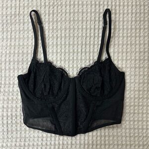 Hollister Gilly Hicks Black Lace Corset Top (XS)